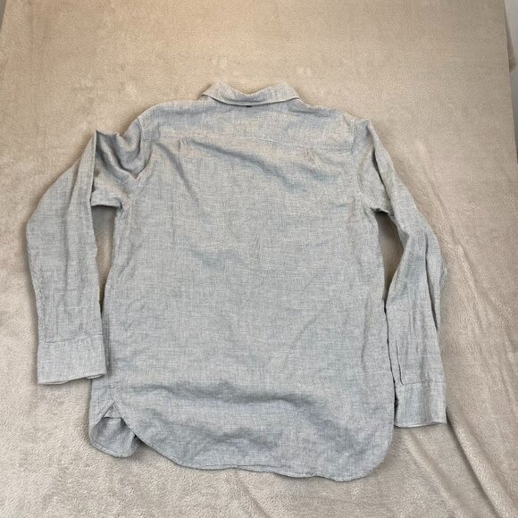 Rag & Bone Mens Button Up Shirt Classic Fit Medium Gray Herringbone Long Sleeves - Picture 11 of 11